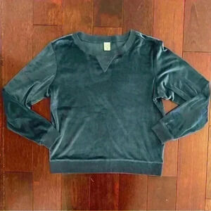 Honeydew Women's Super Soft Fleece Long Sleeve Lounge Pajama Top Teal Size M